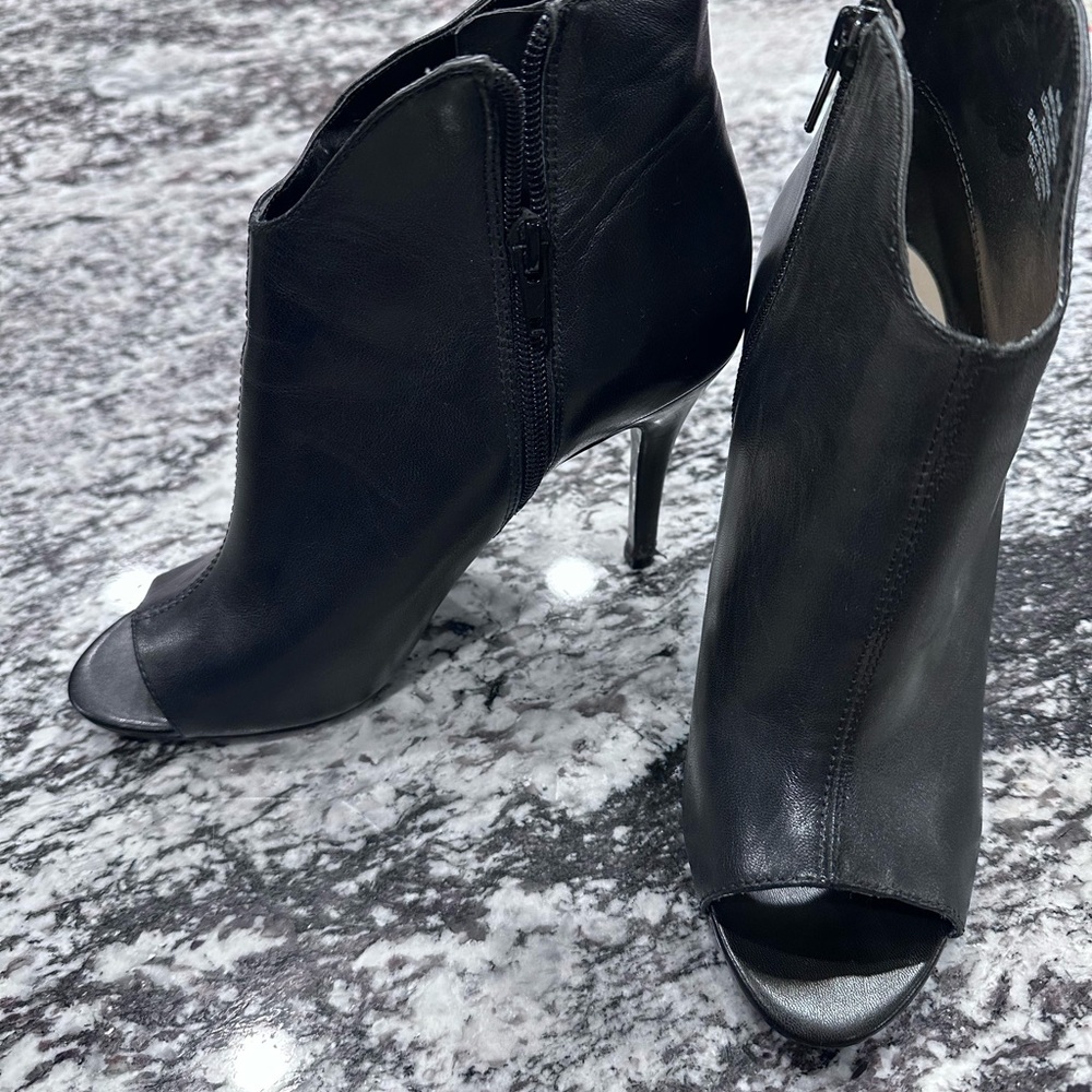 Elegant Black Peep-Toe Heels